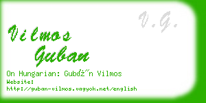 vilmos guban business card